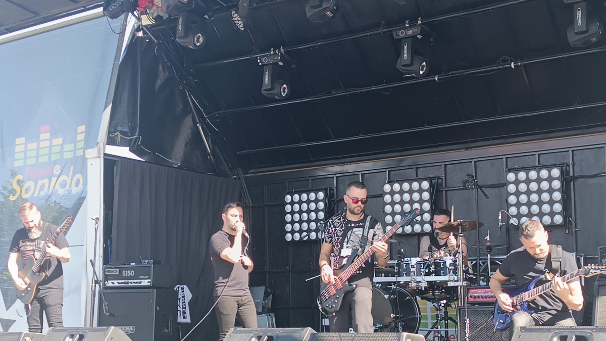 Actuación del grupo burgalés Sexma en el Valdorrock 2023.