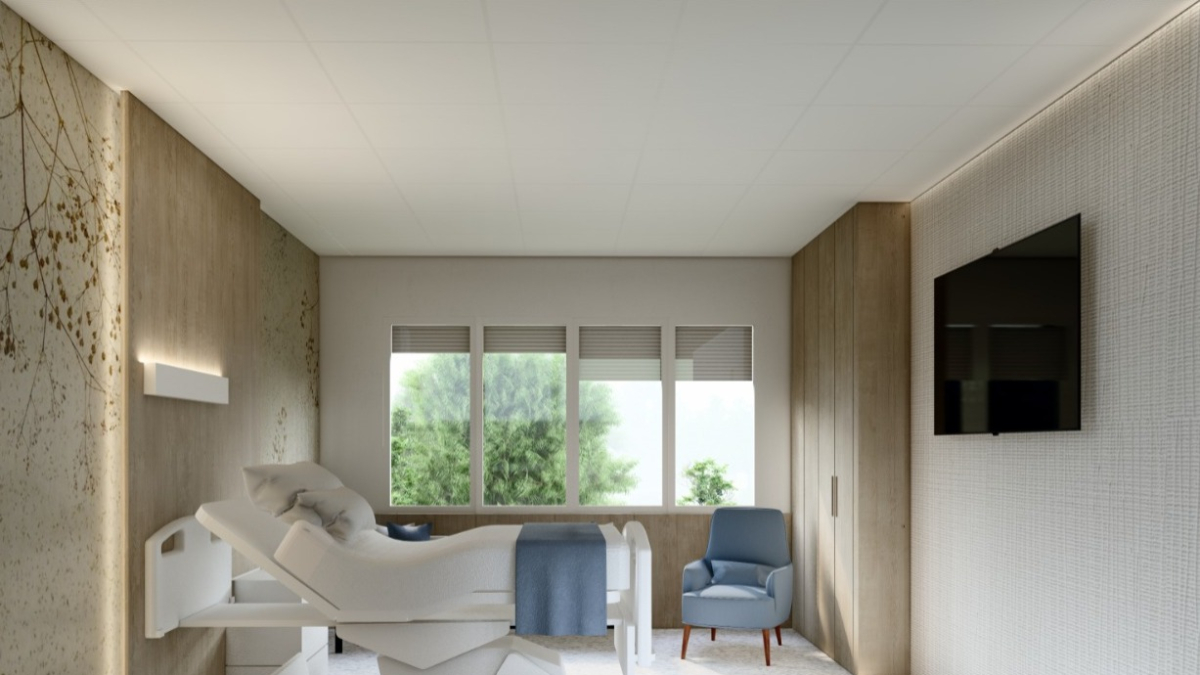 Infografía de una habitación de la segunda planta.