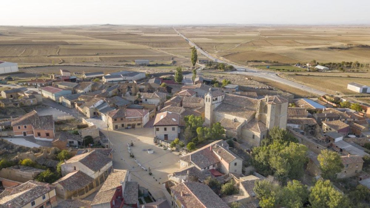 Vista aérea de Castrillo Mota de Judíos.