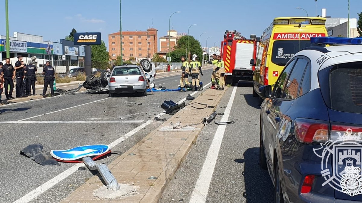 El accidente se produjo en la zona de la Aduana de Burgos.