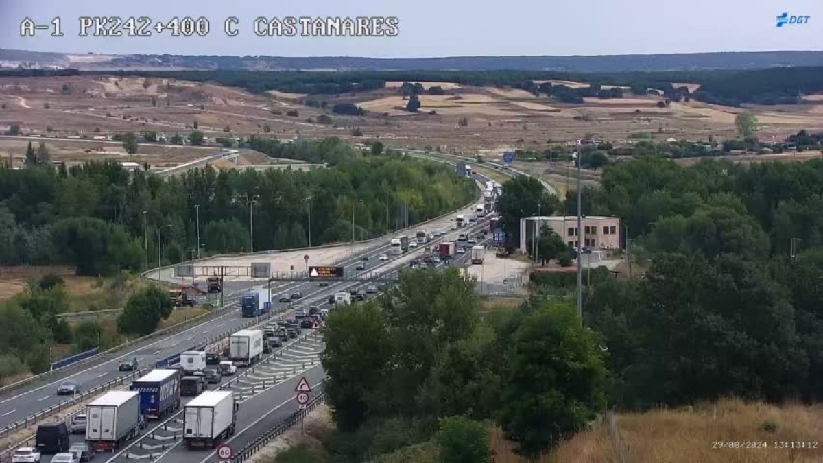 Retenciones en Castañares por un accidente en la AP-1