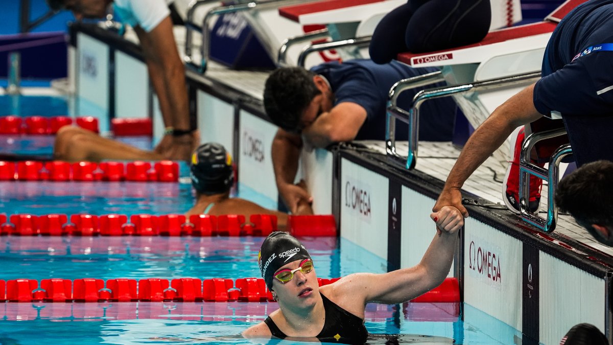 Marta Fernández, medalla de plata en la final de los 100 m libre S3.