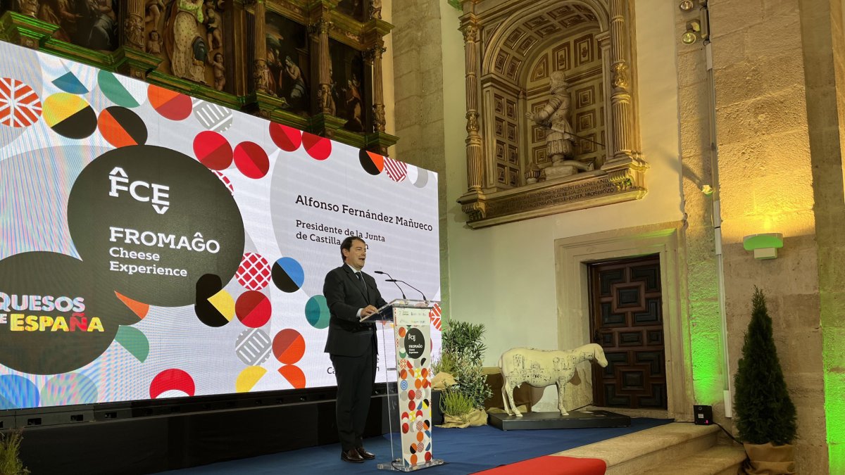 El presidente de la Diputación de Zamora, Alfonso Fernández Mañueco, en su discurso durante la inauguración de Fromago