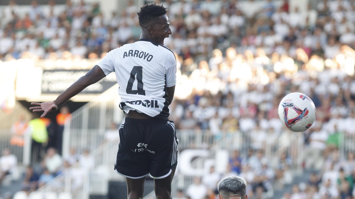 Arroyo, durante el partido contra el Cartagena