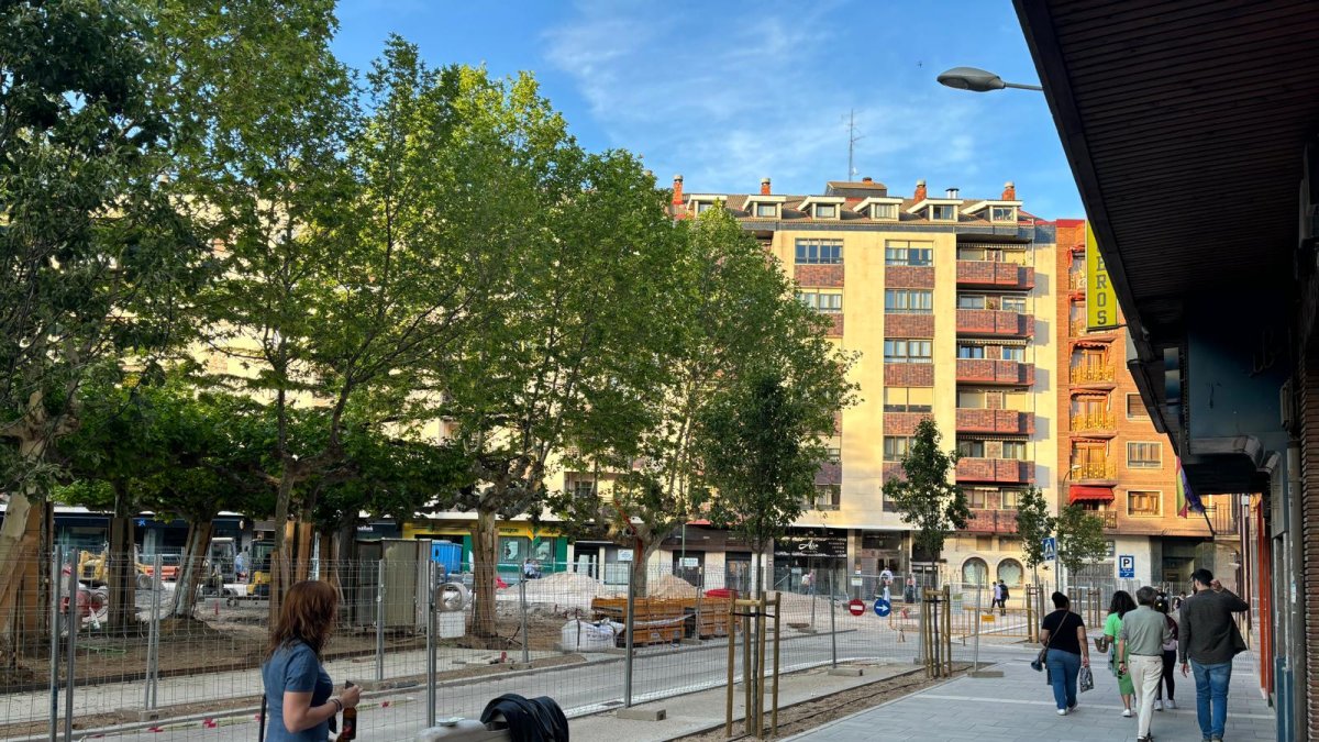 Imagen de las obras de la plaza Mayor