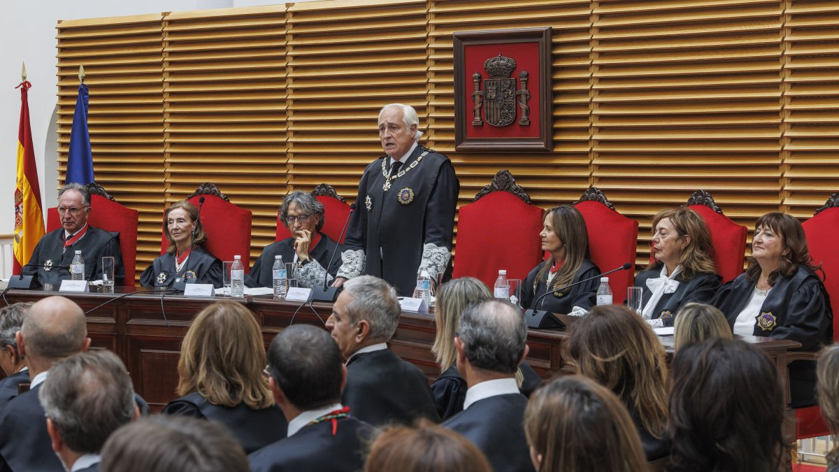 El presidente del TSJCyL, José Luis Concepción, durante la apertura del Año Judicial 2024-2025.