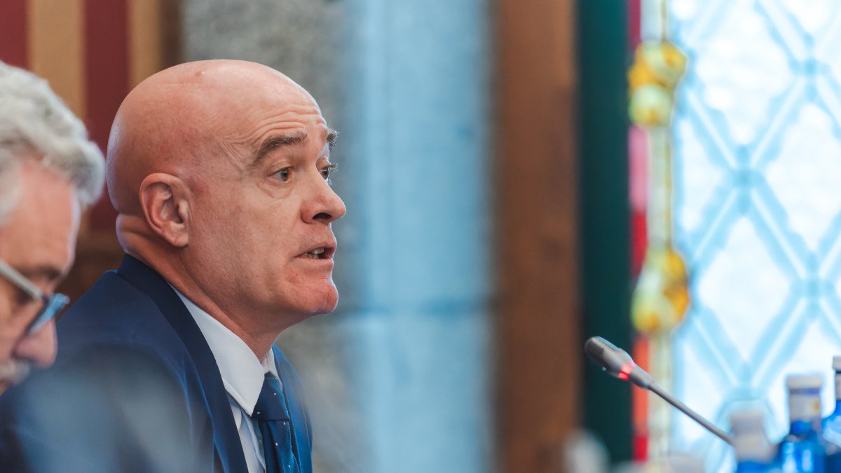 Ángel Manzanedo (PP), concejal de Hacienda, en un momento del Pleno ordinario de septiembre.