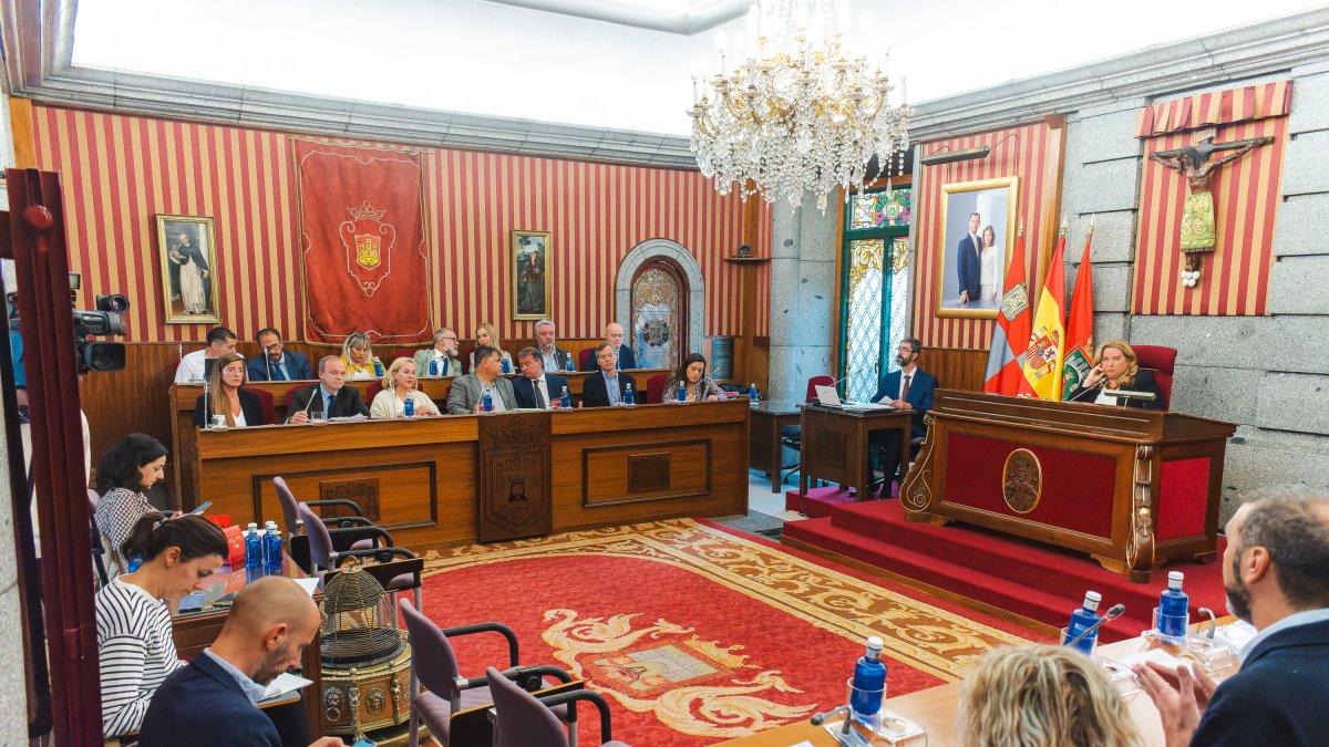 Un momento del pleno municipal del mes de septiembre en el Ayuntamiento de Burgos.