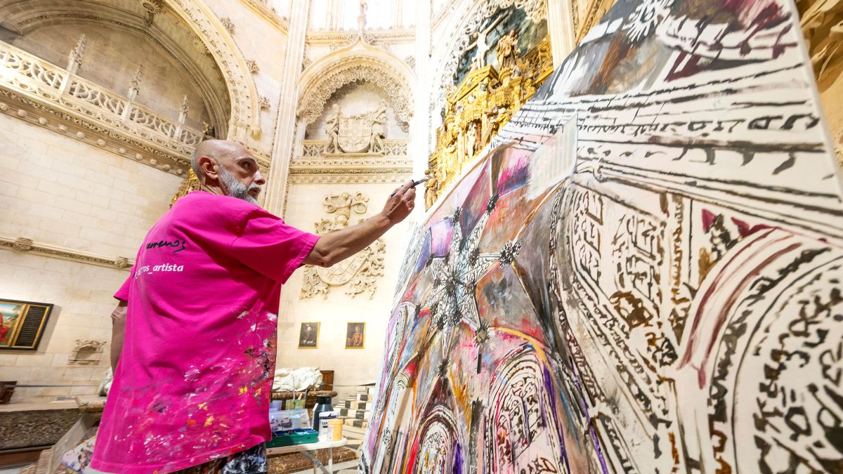 Fran Herreros, en pleno trabajo.