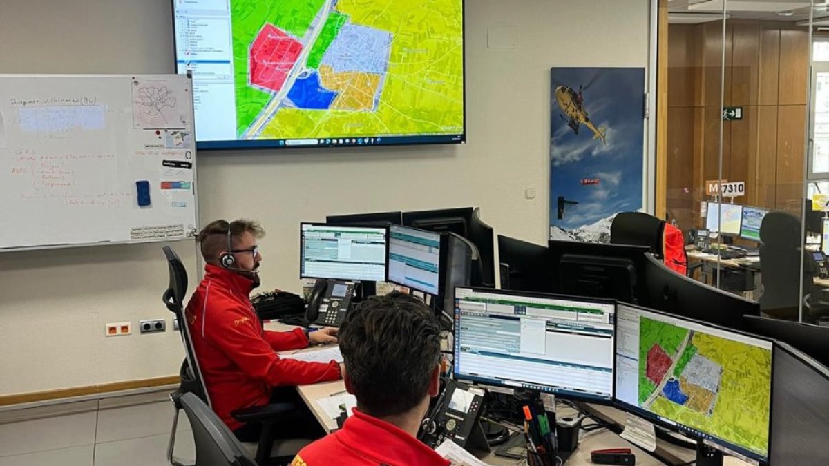 Oficina del Centro de Coordinación de Emergencias (CCE) de Castilla y León.