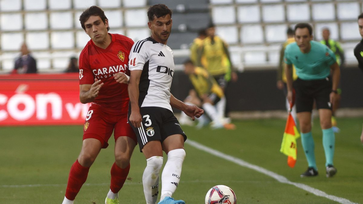 Imagen de Florian Miguel durante el partido contra el Zaragoza.
