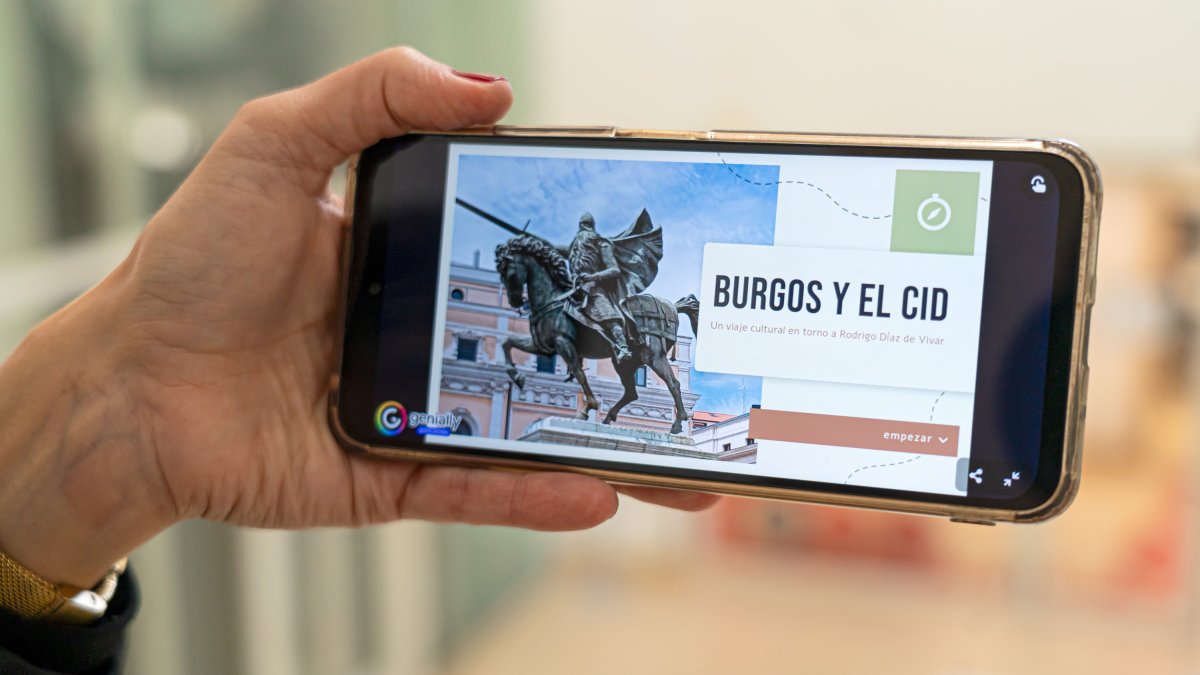 Aplicación móvil de la Universidad Isabel I para explorar el legado del Cid en Burgos.