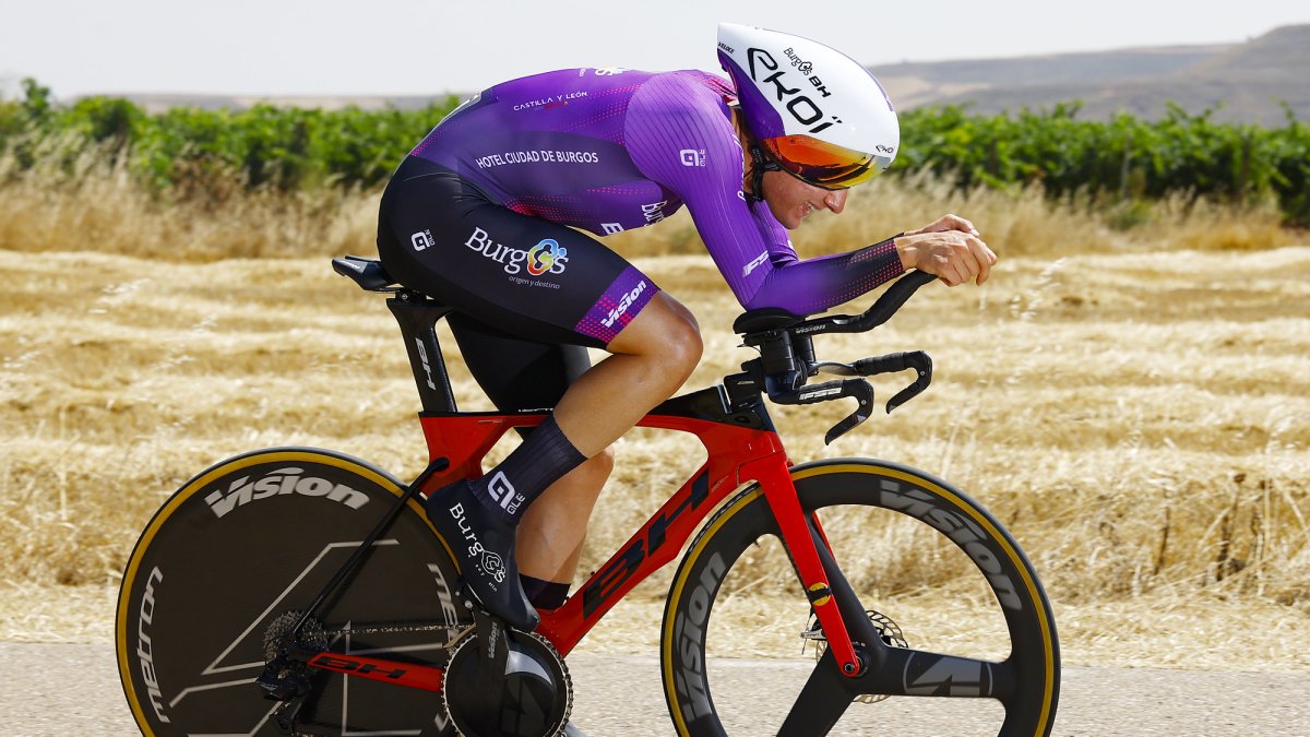 Rodrigo Álvarez, en la contrarreloj de la Vuelta a Burgos.