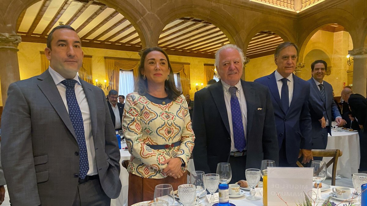 González Corral, momentos antes de intervenir en un foro en Salamanca.