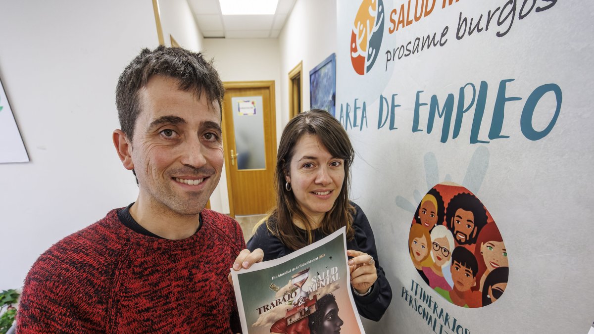 David Gómez y Sara Basurto, técnicos de Empleo de Prosame Burgos.