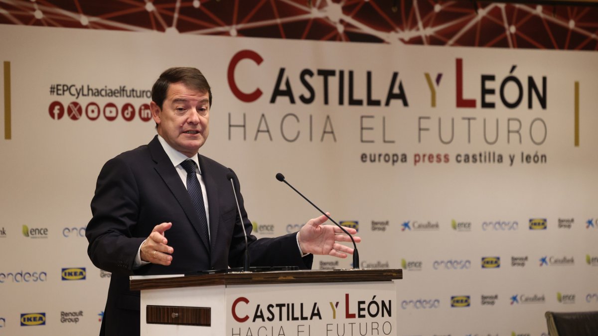 El presidente de la Junta Alfonso Fernández Mañueco ha inaugurado las jornadas de Europa press Castilla y León hacia el futuro.