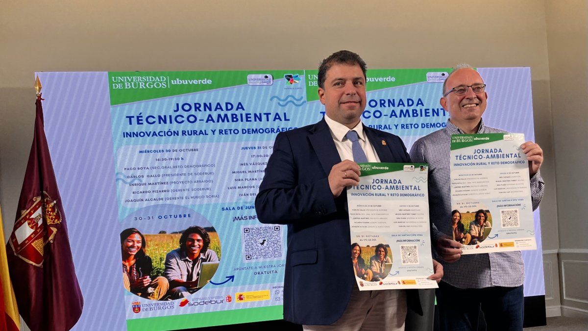 Carlos Gallo y Luis Marcos en la presentación de las Jornadas.