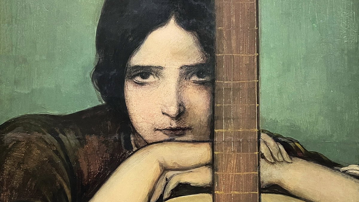 Detalle de ‘Mujer con guitarra’, obra de Julio Romero de Torres.