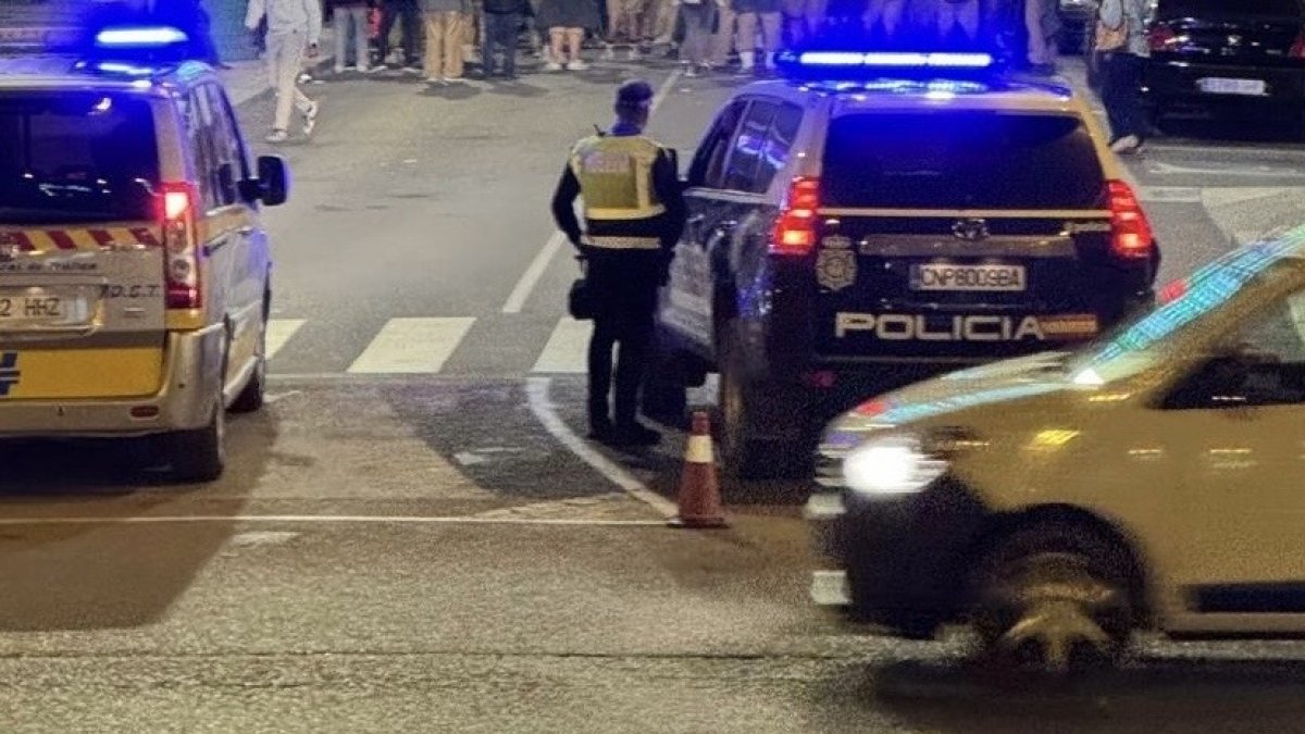 Imagen de una de las actuaciones de la Policía este fin de semana en Aranda