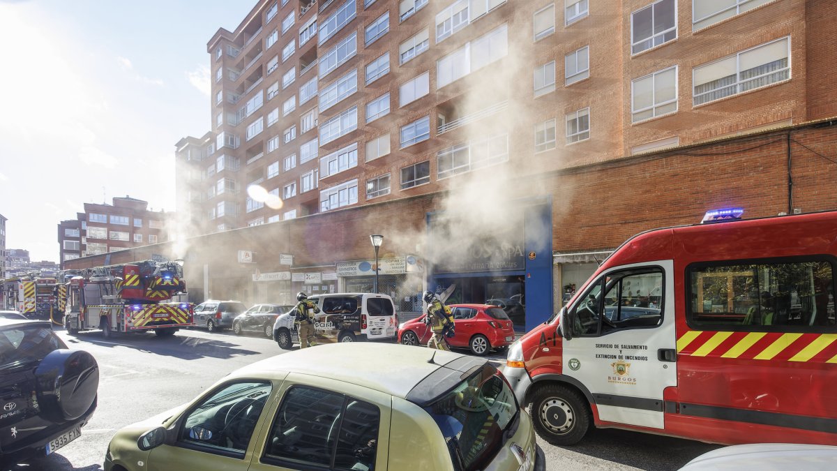 Incendio en el gimnasio Xtreme 2 de Burgos.