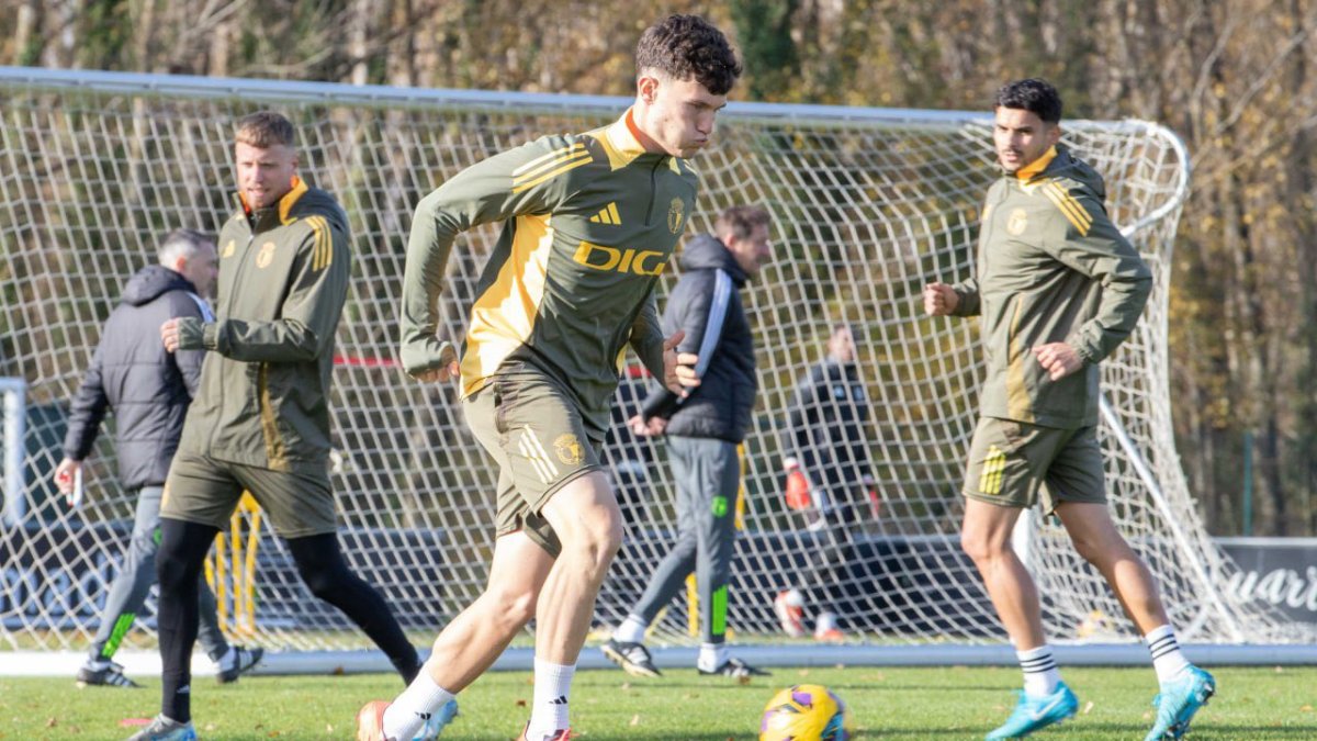 Imagen del entrenamiento del Burgos de hoy.