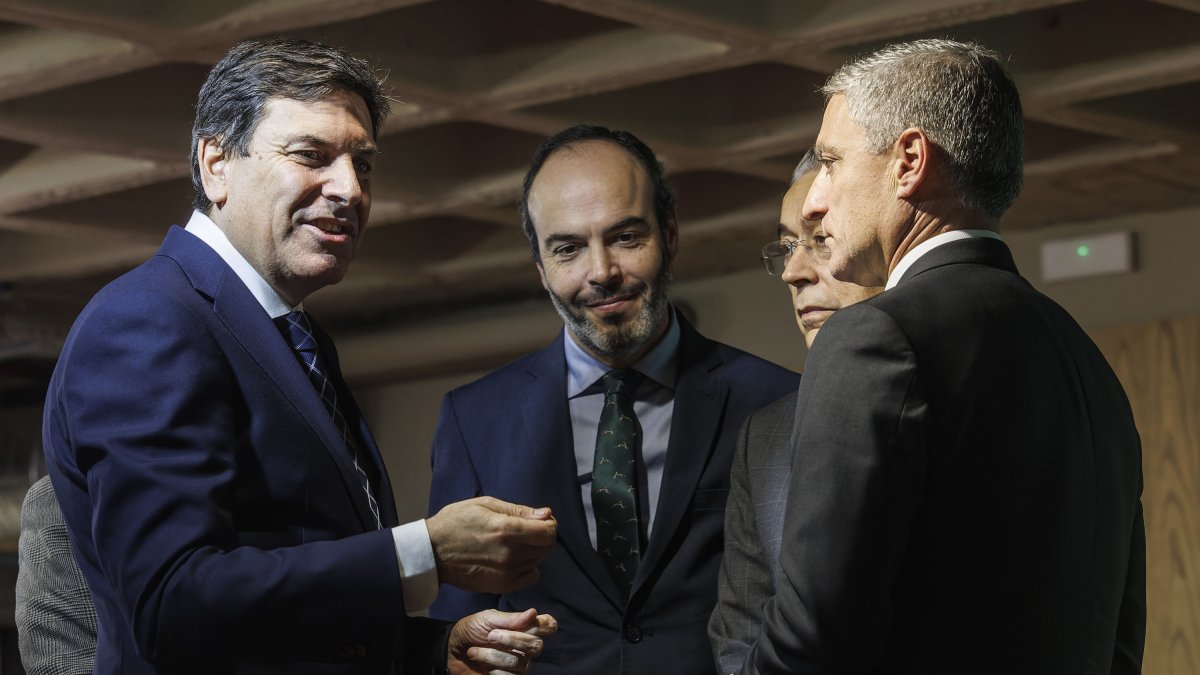 Carlos Fernández Carriedo, en la jornada de presentación de la aceleradora de 'startups' de energía verde AEver en Burgos.
