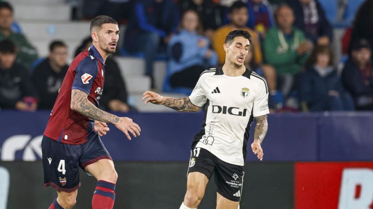 Sancris durante el partido contra el Levante.