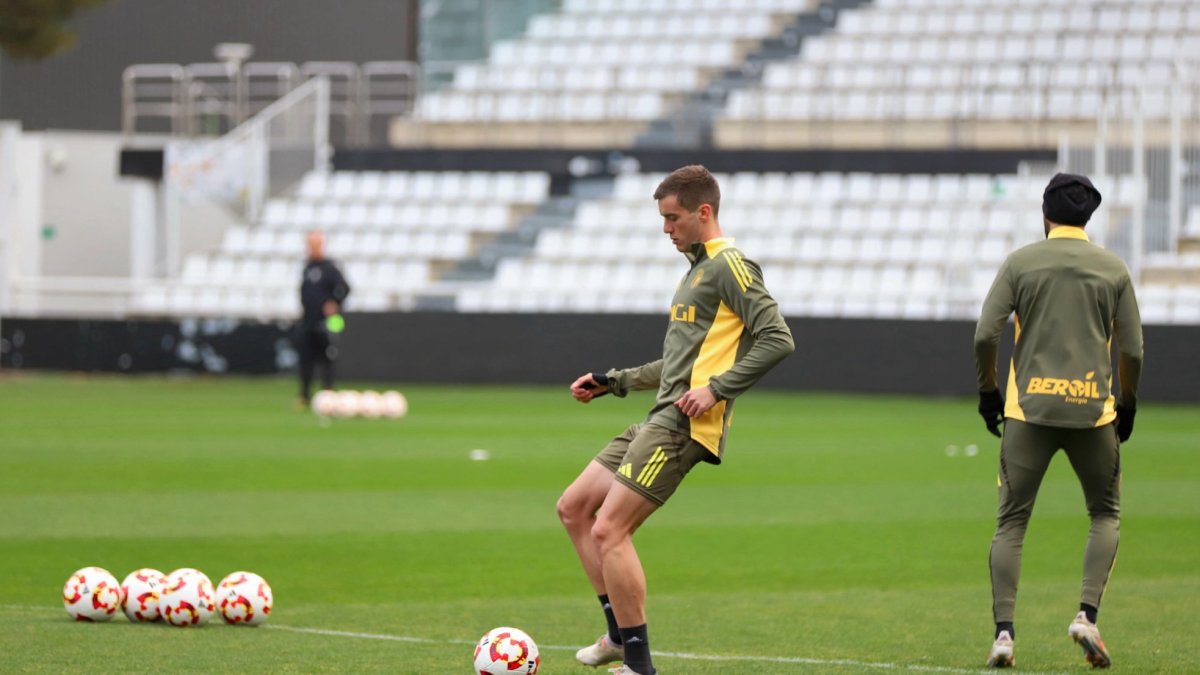 Imagen del entrenamiento del Burgos CF.