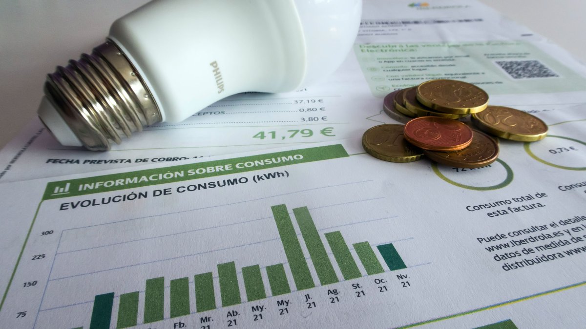 Imagen de una factura de la luz.