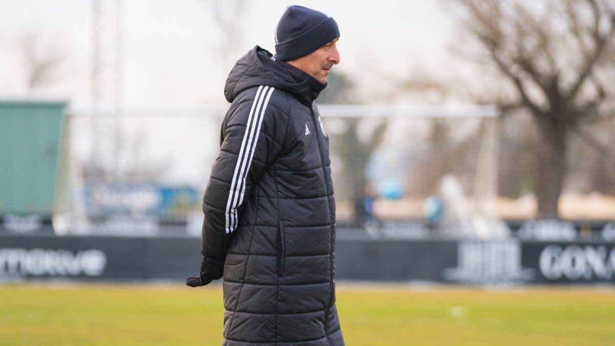 Luis Miguel Ramis, en el primer entrenamiento del año 2025.