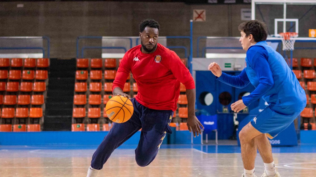Soluade y Lobo en el entrenamiento del viernes