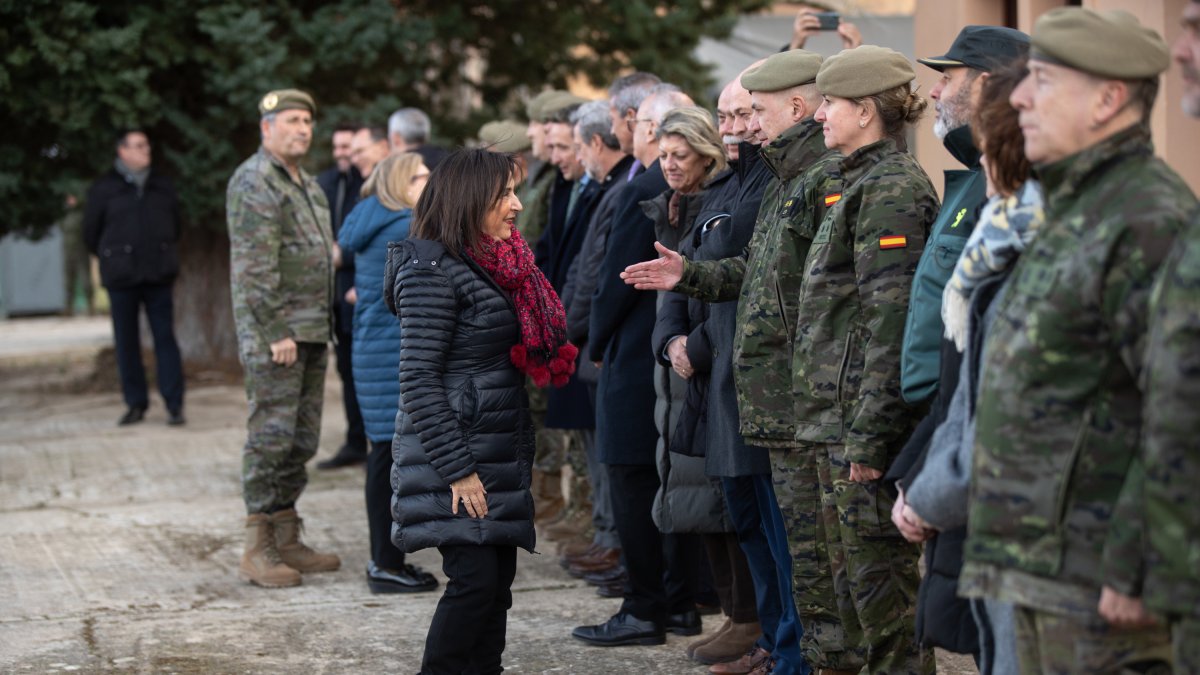 Margarita Robles en las instalaciones de Monte la Reina, en Zamora.