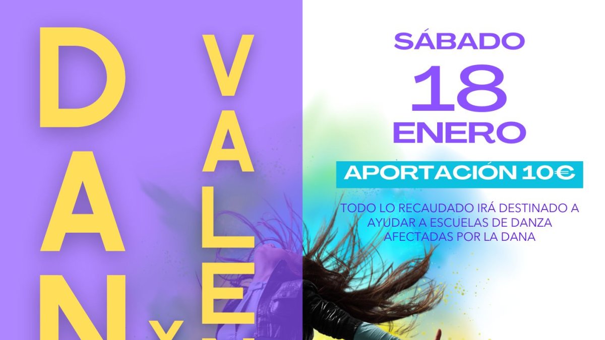 Talleres de danza solidarios a favor de las víctimas de la DANA en Valencia.