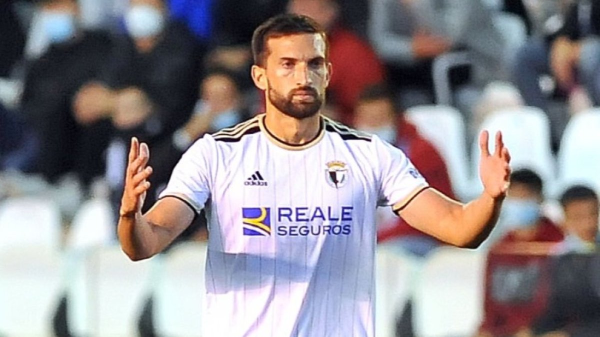 Imagen de Grego Sierra en su anterior etapa en el Burgos CF.