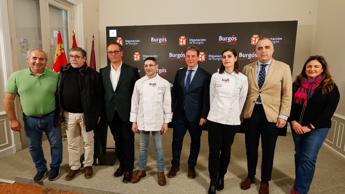 Instante previo a la presentación de la participación de Burgos Alimenta en Madrid Fusion 2025. TOMÁS ALONSO