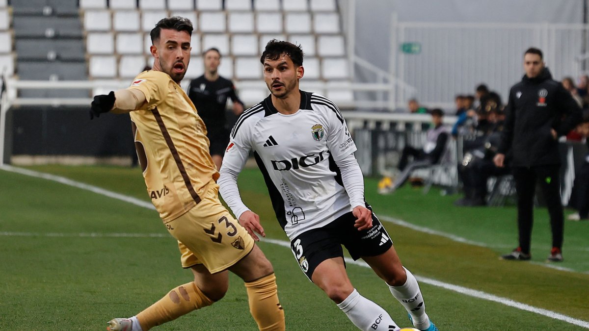 Florian Miguel, durante el partido contra el Málaga.