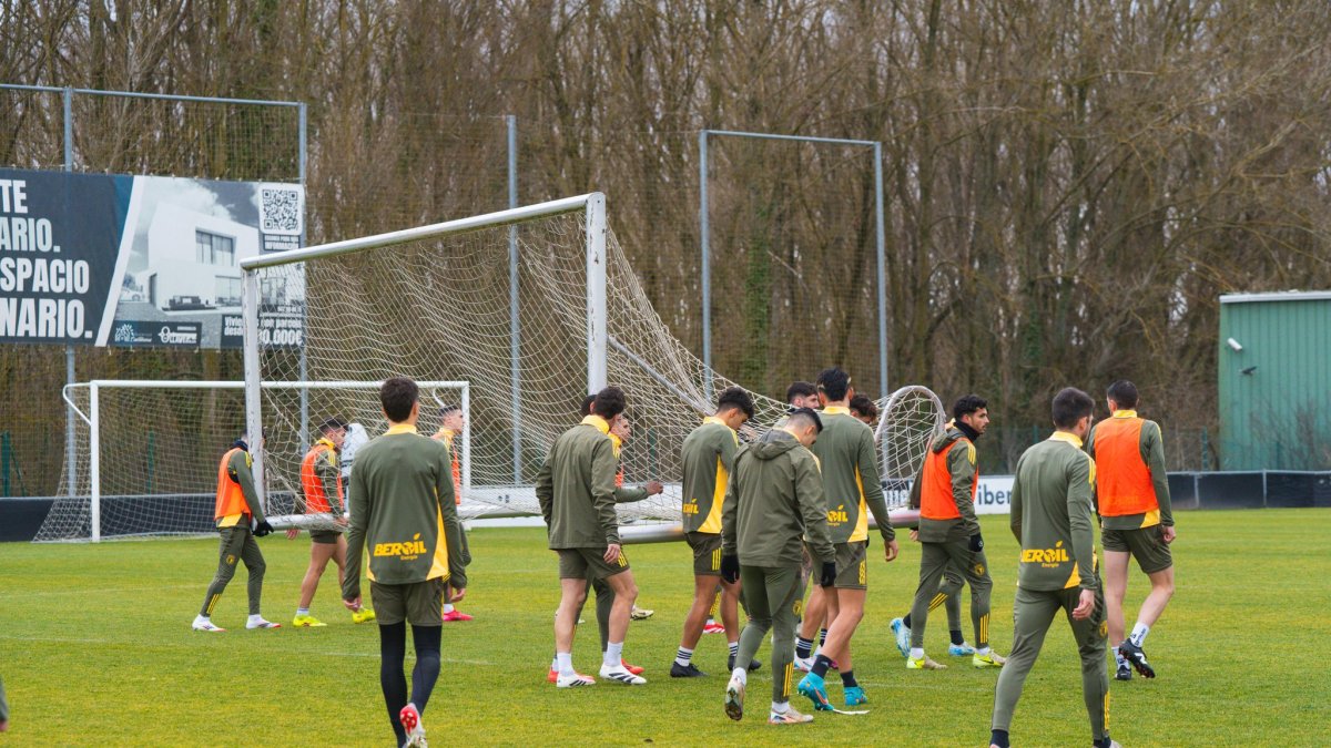 Imagen de la última sesión de entrenamiento del Burgos CF.