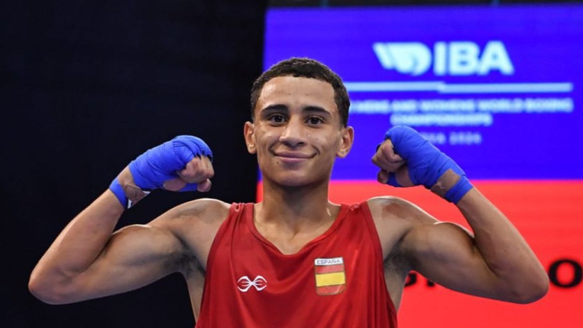 Ismael Magharaqui, en el mundial joven.