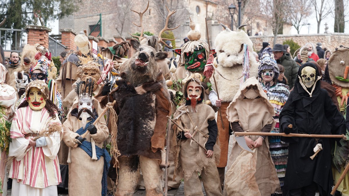 Carnaval de Mecerreyes, una de las cinco mascaradas tradicionales que se conservan en la provincia.