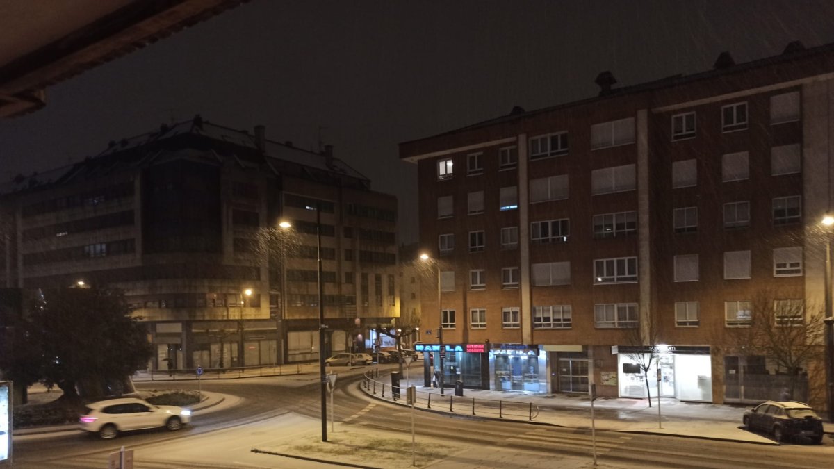 Imagen de la nevada en Burgos.
