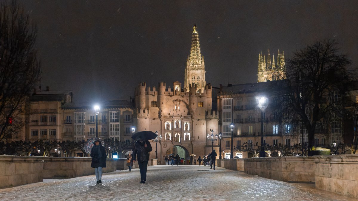 Imagen de la última nevada en Burgos.