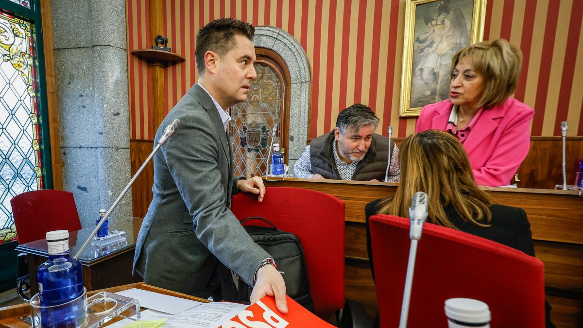 Un momento del Pleno municipal del Ayuntamiento de Burgos del mes de febrero.