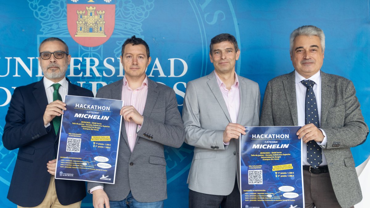Julián Picapiedra, Jesús Sierra, Miguel Ruano y Miguel Ángel Mariscal en la presentación de la Cátedra.