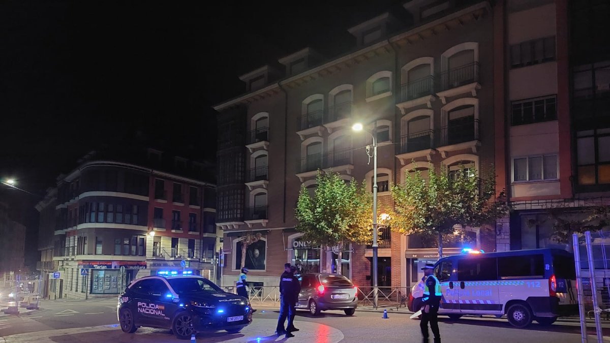 Imagen de un control policial realizado este fin de semana en Aranda