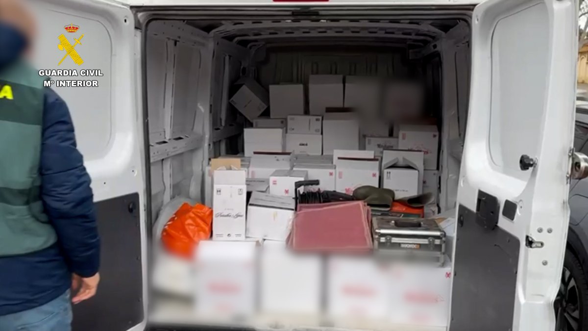 Imagen de parte de la mercancía sustraída