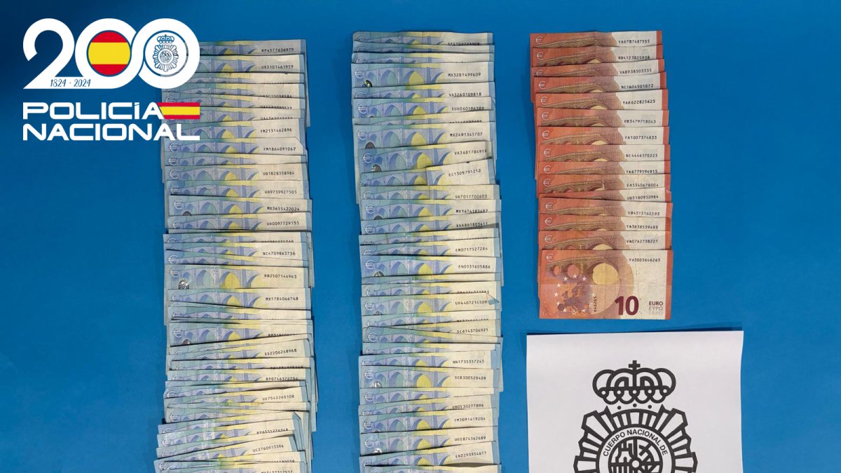 Los billetes recuperados por la Policía