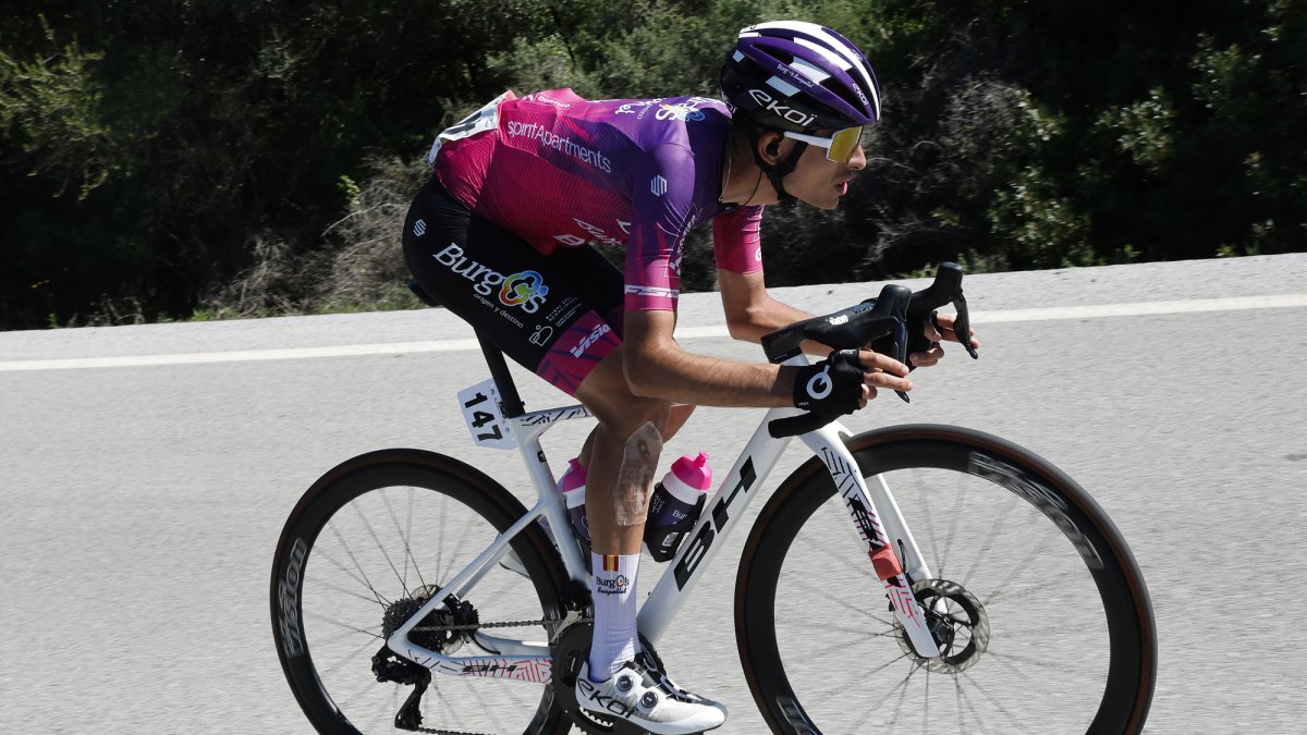 David Delgado, durante la pasada Vuelta a Andalucía.