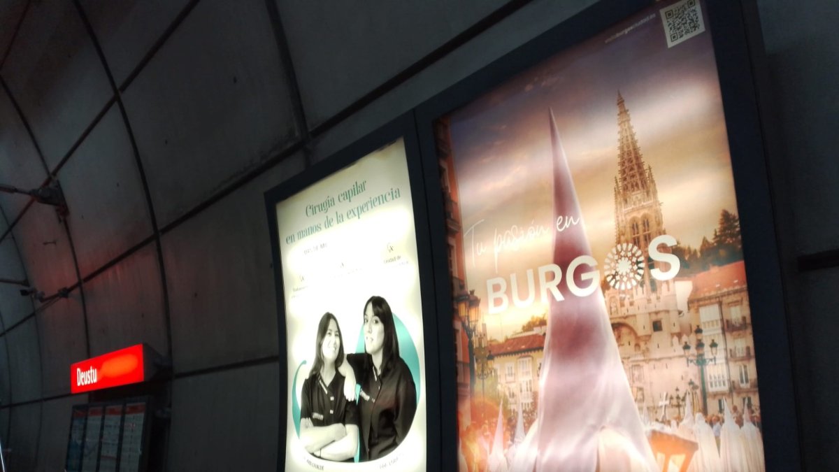Imagen de la campaña en el Metro de Bilbao.