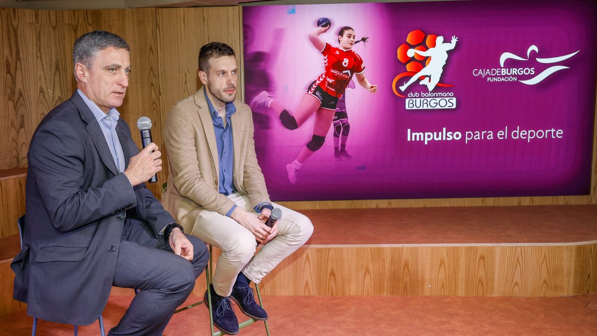 Rafael Barbero (Fundación Caja de Burgos) y Nacho González (UBU San Pablo).