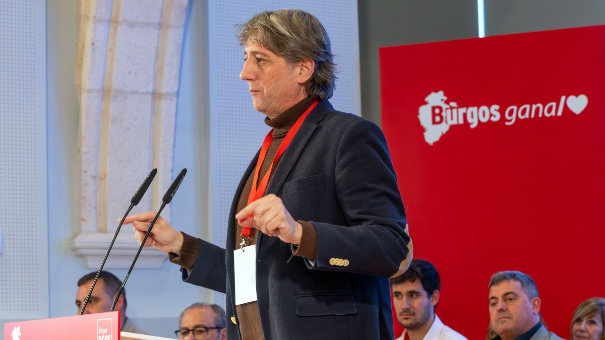 Carlos Martínez, este sábado en Burgos durante el congreso provincial.